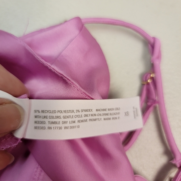 Auden Women's Satin Robe Women's XS/S Pink Waist Tie Pajamas Sleepwear - Picture 7 of 7